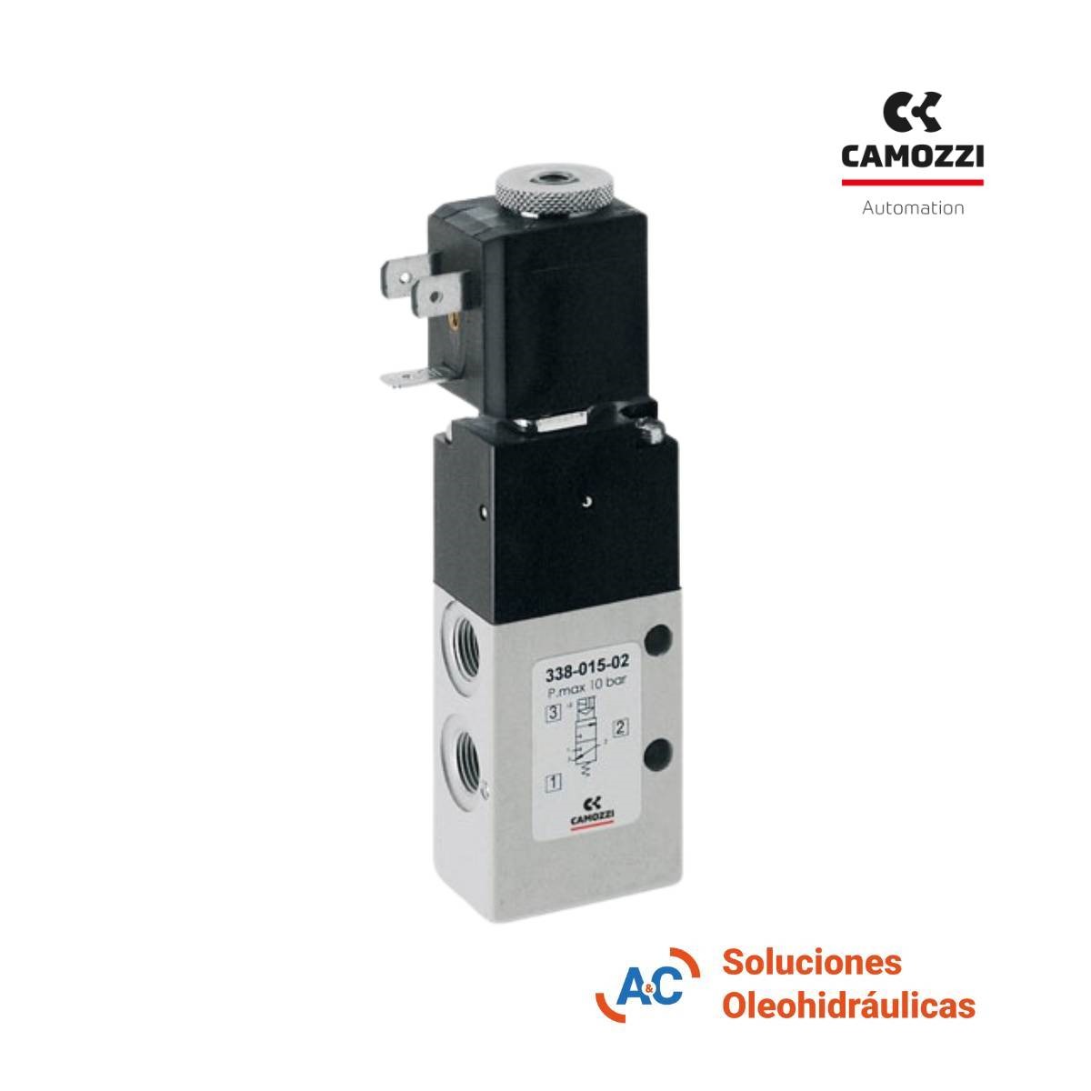 Produktbild von Camozzi 21H7KV120 Servounterstütztes 2/2-Wege-Solenoidventil 3/8 Zoll – NC, Neuware